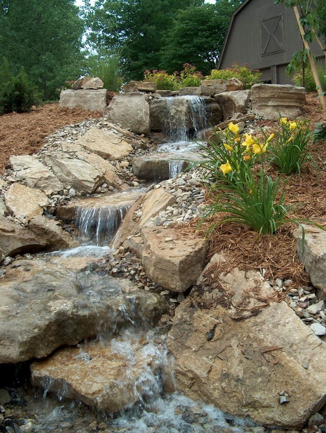 Landscape Water Feature Design in Lawrence, Kansas