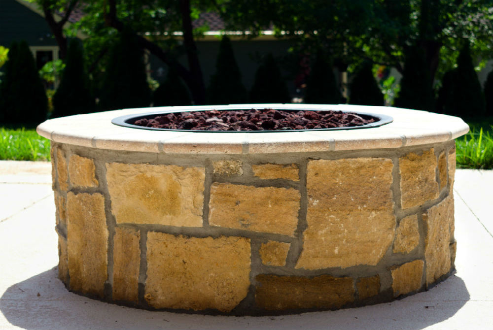 Brick Fire Pit Installation In Lawrence, Does A Fire Pit Need Bricks