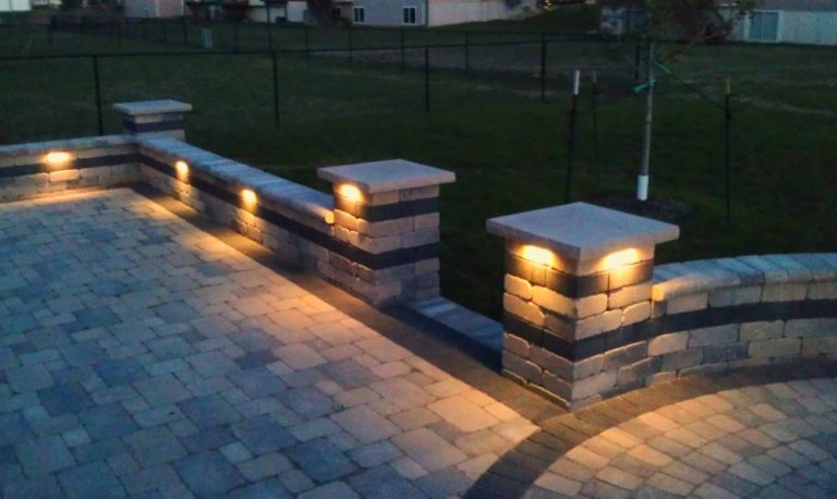 Inset wall lighting