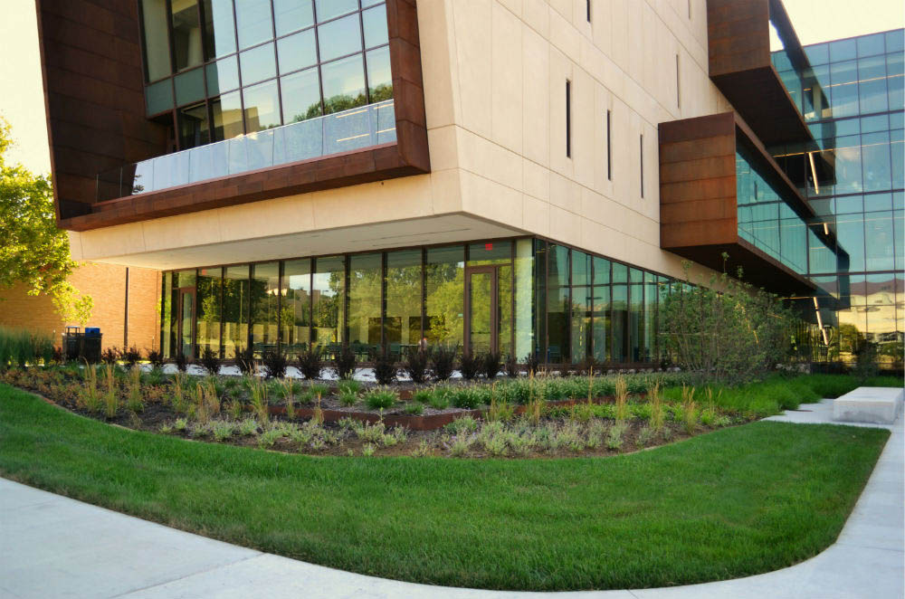 University landscaping in Kansas